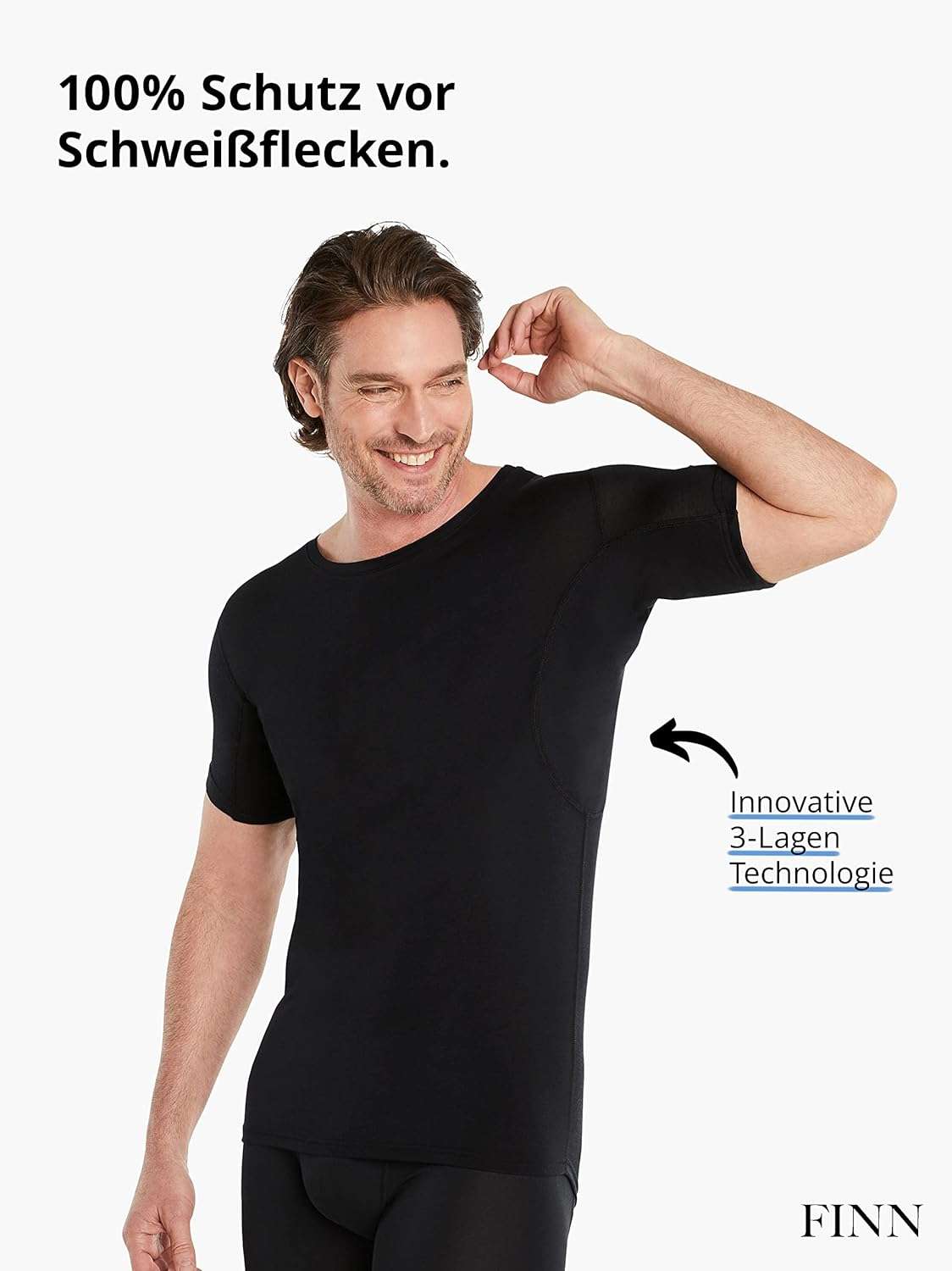 Anti-Schweiß TShirt gegen Schwitzen Achseln Business Hemd